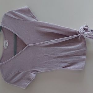 Pink Rose Lavender Tie short sleeve sweater 💜